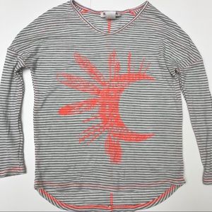 🔥5$🔥long sleeve stripe moon top size 8